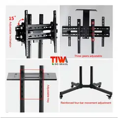 GENERICO - Soporte Para Tv Pedestal Móvil Con Ruedas Para Tv- 1500A