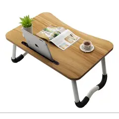 GENERICO - Mesa auxiliar Con Frente Curvo Base Plegable Con Antidesl