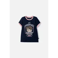 WARNER BROS - Camiseta de Harry Potter manga corta azul para niña