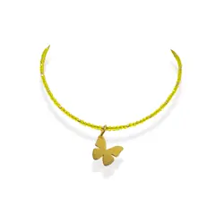 MERAKI - Collar mujer de cristal murano con DIJE VARIADO - Cadena mujer - Gargantilla mujer
