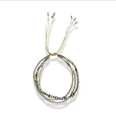 MERAKI - Pulsera mujer de miyuki y piedra cristal murano - Manilla mujer