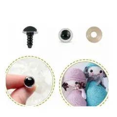 GENERICO - Ojos De Seguridad Transparente Amigurumi 8mm Negro 200und