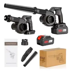 SHAD - Soplador Hojas Polvo Portátil Inalámbrico Doble Batería 48v Sopladora