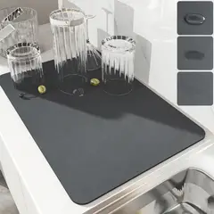 TECNOHOGAR JS - Tapete Absorbente Escurridor De Platos Para Cocina 50x40 Cm