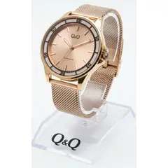 Q&Q - Reloj Oro Rosa Para Dama - Elegante y Resistente al Agua