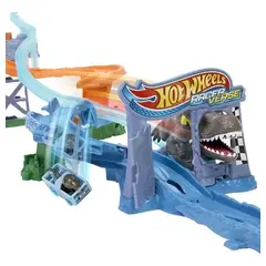 HOT WHEELS - Racer Verse Track, Jurasic World Rebirth, en color Jfp32
