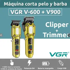 VGR - Combo Profesional De Clipper Y Trimmer V600-v900