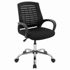 GENERICO - SILLA ESPAÑA 1 BRAZOS FIJOS BASE CROMO BASCULANTE