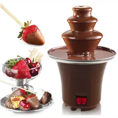 TECNOHOGAR JS - Fuente De Chocolate Mini De 3 Capas Fondue Fountain