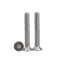 GENERICO - Tornillo M2 Cabeza Plana Hexagonal Acero Inoxidable x10 - 12 mm