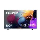 CHALLENGER - Televisor 100 Mini LED Google TV Bluetooth, WIFI, Chromecast y Control por voz - MINILED 100KG290