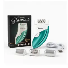 TURBOX - Depiladora Femenina Glamour Con Tres Cabezales Recargable
