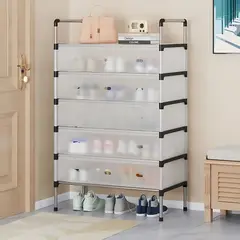 TECNOHOGAR JS - Estante Zapatos Organizador Zapatero Metálico Anti Polvo