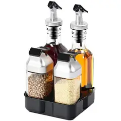 ONE PIXEL - Juego Dispensador De Aceite Condimenteros Y Vinagre Soporte Organizador