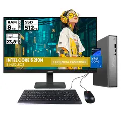 Lenovo - MINI PC INTEL CORE 5 210H 8GB RAM 512GB SSD WINDOWS 11 PRO 24'' FHD
