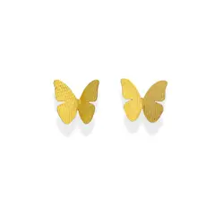 MERAKI - Aretes mujer Mariposa sencilla bañados en oro 24kt - Topos pequeños