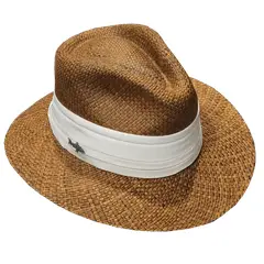 SALVADOR BEACHWEAR - SOMBRERO OSCURO CINTA ANCHA BLANCA