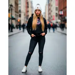 VITTORIA - Gorro Pompon Bola Unisex Fashion Frío En Lana Fina