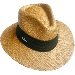 SALVADOR BEACHWEAR - SOMBRERO OSCURO CINTA ANCHA VERDE