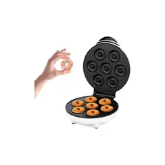 GENERICO - Máquina Mini Donas X7 Antiadherente - Prepara 7 Donuts Rápido Fácil Sin Aceite