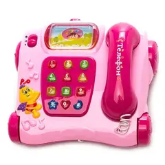 GENERICO - Teléfono Educativo Infantil Bilingüe con Ruedas Juguete Interactivo de Aprendizaje