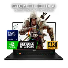 MSI - Computador Portátil Gamer Stealth 18HX Core Ultra 9 275HX 64/2 Tb Rtx 5090 24GB 18" 4K 120 Hz