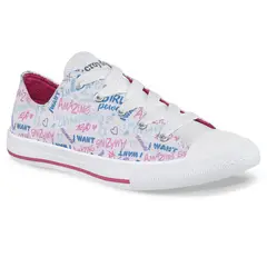 CROYDON - Tenis Casuales Charming Bajo Blanco para Niña