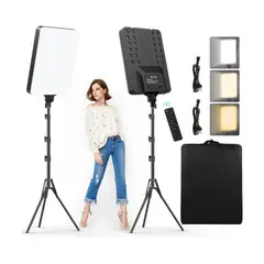 GENERICO - PANEL DE LUZ LED PRO INCLUYE TRIPODE + CONTROL REMOTO PARA TUS GRABACIONES