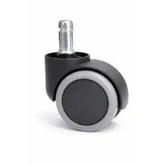 GENERICO - RUEDA 50MM PISO DURO ARO GRIS CUELLO 37 MM JUEGO DE 5