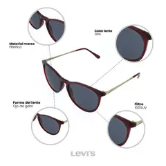 LEVIS - Lentes Outlook X13016 Rojo