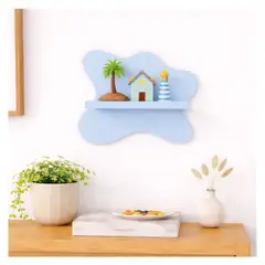 TIZZY DISEÑO - Repisa Decorativa Azul
