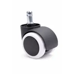 GENERICO - RUEDA 50MM PISO DURO ARO BLANCO CUELLO 37 MM JUEGO DE 5