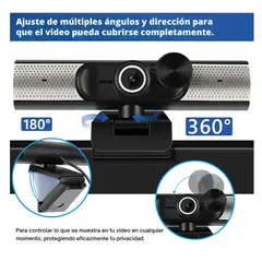 GENERICO - Camara Web USB 1080P Full HD con Microfono y Tapa de Privacidad