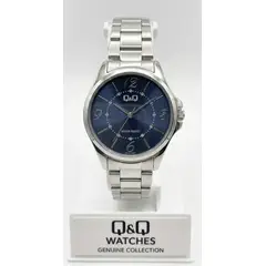 Q&Q - Reloj Plateado tablero Azul para Mujer