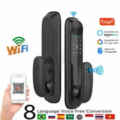 TECNOHOGAR JS - Cerradura Inteligente Wifi Huella Tarjeta Y Contraseña Hr16