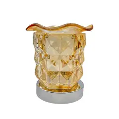 GENERICO - PEBETERO ELÉCTRICO TORNASOL DORADO TRIÁNGULOS BASE TÁCTIL FRAGANCIA DE OBSEQUIO