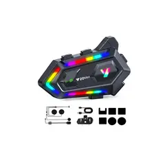 GENERICO - Intercomunicador Bluetooth Y20 Max V5.3 Luz RGB IP67 Manos Libres Alta Potencia