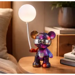 INFANTILES CAJUROMIX - Lámpara De Mesa Luz Led Decorativa Recargable Oso