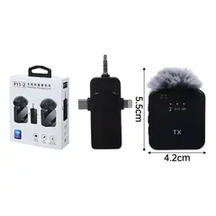 GENERICO - Pack 2 Micrófonos Inalámbrico Para Iphone Android Y Pc F11-2