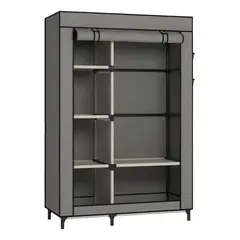 GENERICO - Armario Portátil Plegable con Colgador y Estantes Organizador