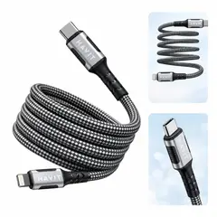 HAVIT - Cable de Datos y Carga Rápida Magnético Tipo C a Lightning Iphone , 30W 1M
