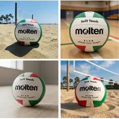 MOLTEN - Balon Voleibol Soft Touch Retro V58sl #5 Tacto Suave