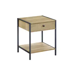 GENERICO - Mesa De Noche De Madera Nochero De Un Cajón Refkuota