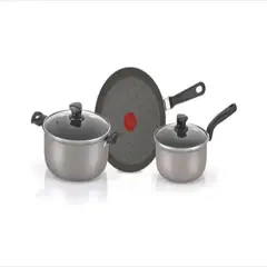 IMUSA - Batería Juego Ollas Talent 5 Piezas Tapa Vidrio