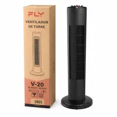 GENERICO - Ventilador De Torre Silencioso Negro