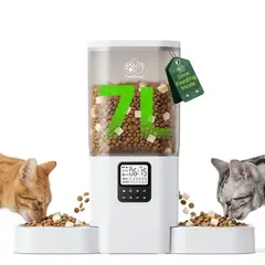 PET SPA - Comerdero Automatico Mascotas Dispensador Doble Programable Perro Gato