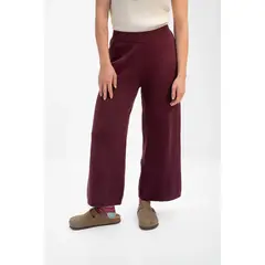 EASY PEOPLE - Pantalón Tejido Algodón Berenjena