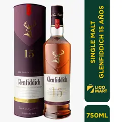 GLENFIDDICH - WHISKY SINGLE MALT 15 AÑOS 750 ML