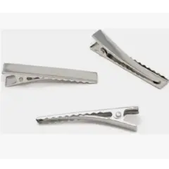 GENERICO - Hebillas Metalicas Para Pelo Pinza Plana 3cm x 12 unidades
