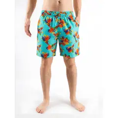 SHAKTIS - Pantaloneta Estampada Antifluido Azul Oscuro 1314